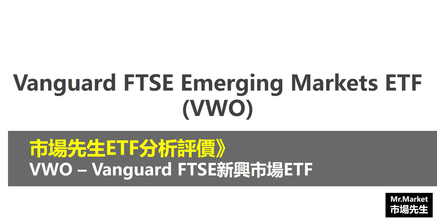 VWO ETF分析評價》Vanguard FTSE Emerging Markets ETF (Vanguard FTSE新興市場ETF)