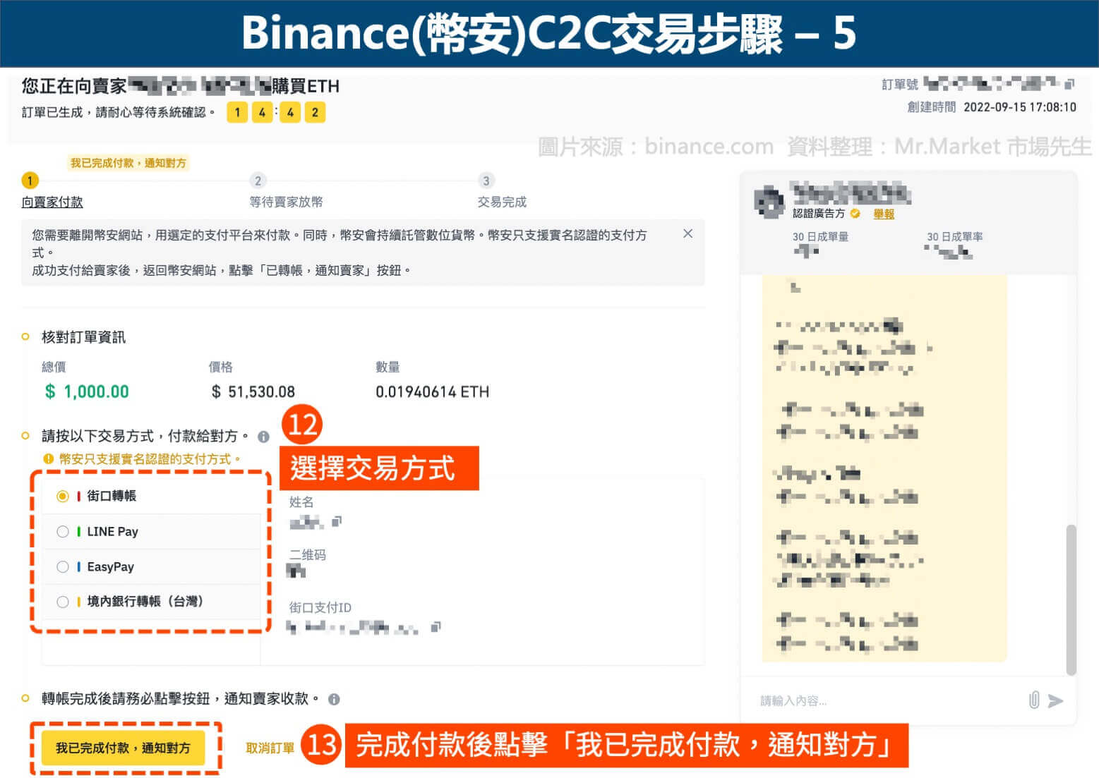 Binance(幣安)C2C交易步驟5