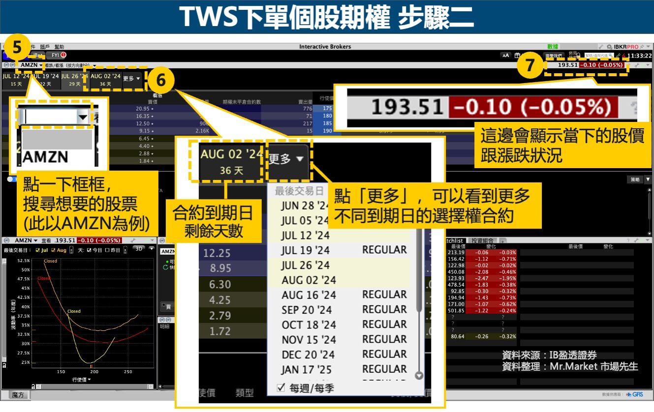 IB-TWS-個股期權下單-步驟二