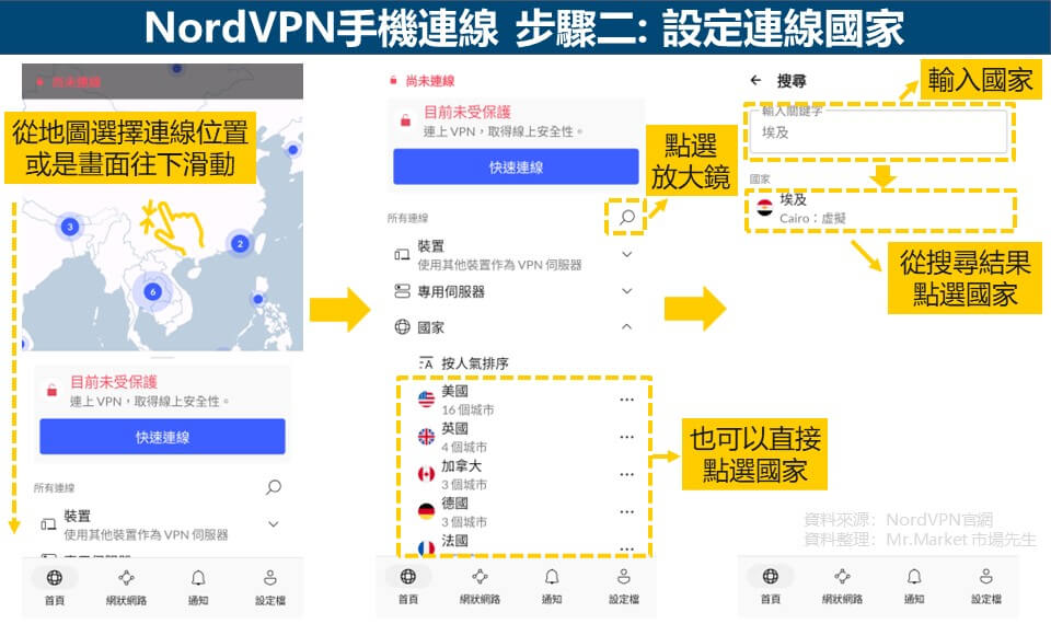 NordVPN手機使用2