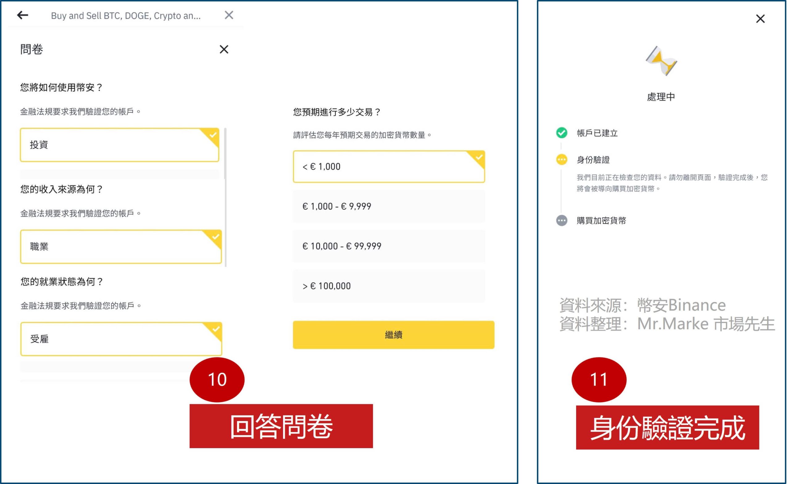 幣安信用卡入金 首次需身份驗證 手機版