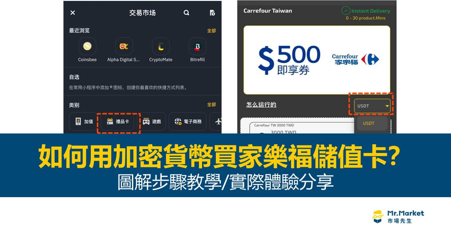 如何用加密貨幣買家樂福儲值卡？圖解教學